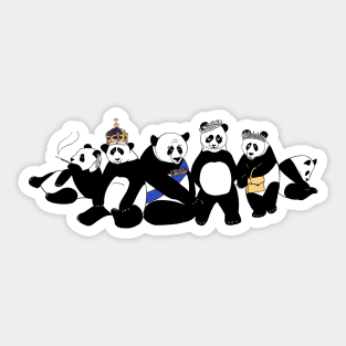 Royal Pandas Sticker
